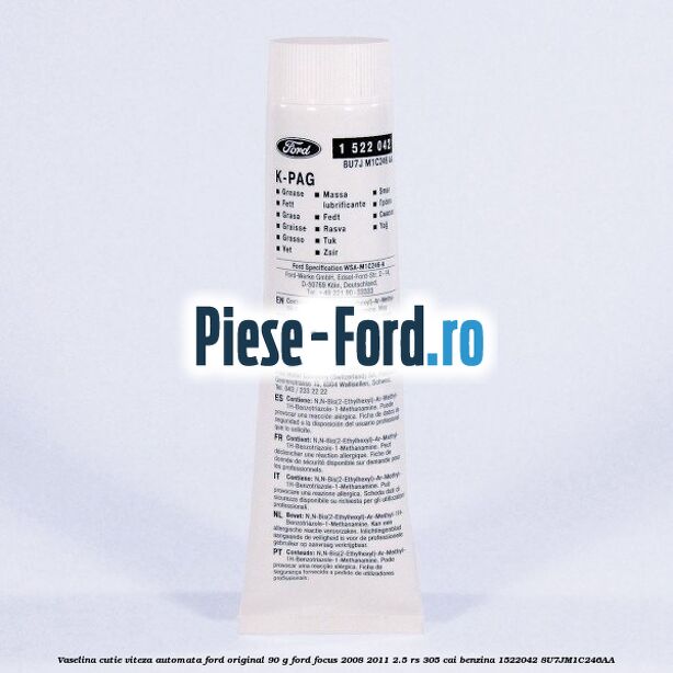 Vaselina cutie viteza automata Ford original 90 G Ford Focus 2008-2011 2.5 RS 305 cai #31E7812478 Vaselina cutie viteza automata Ford original 90 G Ford Focus 2008-2011 2.5 RS 305 cai benzina #31E7812478