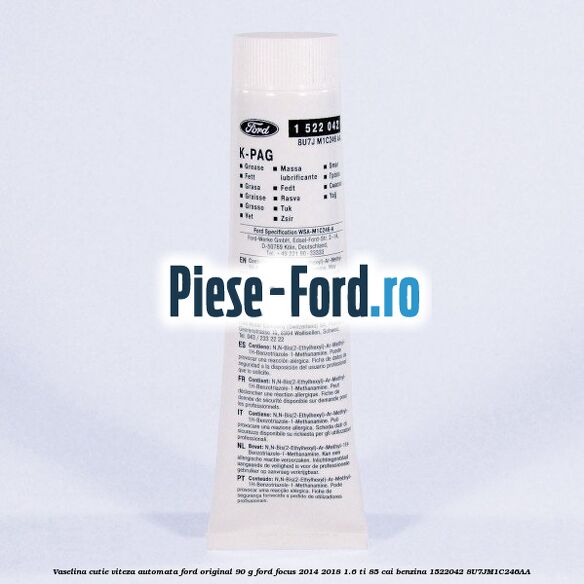 Vaselina antiscart placute frana Ford original 50 ml Ford Focus 2014-2018 1.6 Ti 85 cai benzina