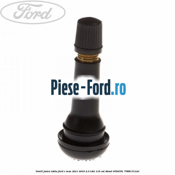 Ventil janta aliaj cromat, varianta cu senzor presiune roti Ford C-Max 2011-2015 2.0 TDCi 115 cai diesel