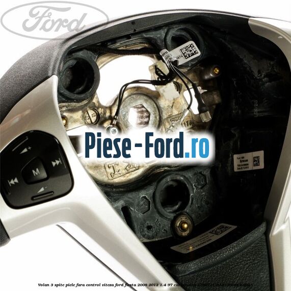 Volan 3 spite piele fara control viteza Ford Fiesta 2008-2012 1.4 97 cai benzina #59A25523B0