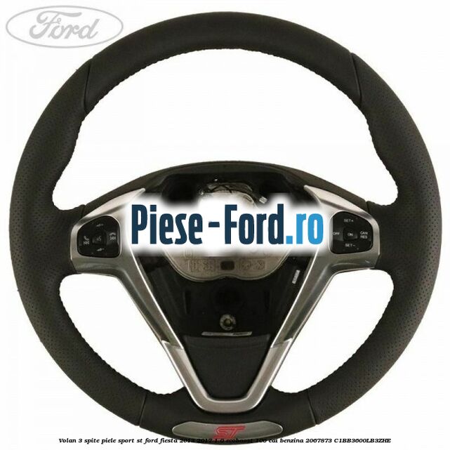 Volan 3 spite piele sport ST Ford Fiesta 2013-2017 1.0 EcoBoost 100 cai benzina
