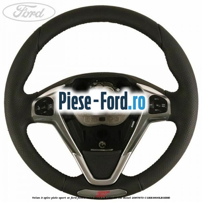 Volan 3 spite piele sport ST Ford Fiesta 2013-2017 1.5 TDCi 95 cai diesel