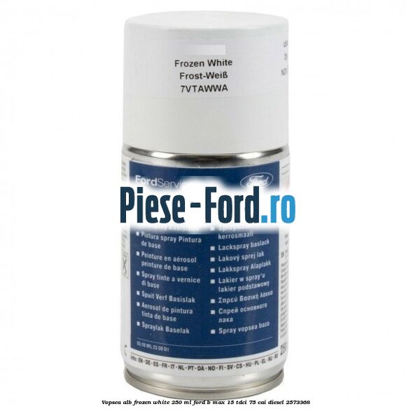 Vopsea alb Frozen White, 250 ml Ford B-Max 1.5 TDCi 75 cai #49747FAFAF