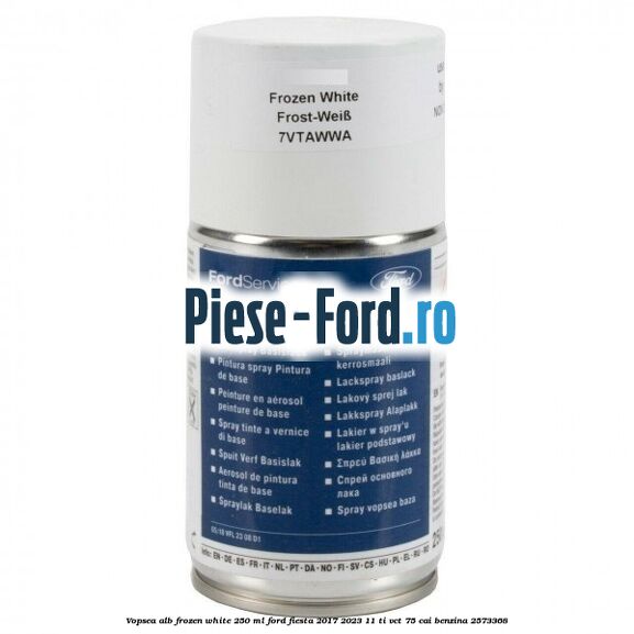 Vopsea alb Frozen White, 250 ml Ford Fiesta 2017-2023 1.1 Ti-VCT 75 cai #6C6DCE1F4D
