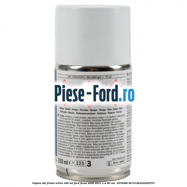 Vopsea alb Frozen White, 250 ml Ford Focus 2008-2011 1.4 80 cai  #E6FB884487