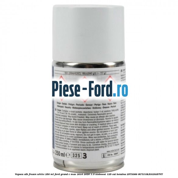 Vopsea alb Frozen White, 250 ml Ford Grand C-Max 2016-2020 1.0 EcoBoost 125 cai benzina #DF8363A236