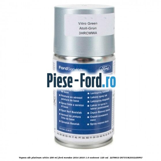 Vopsea alb Platinum White, 250 ml Ford Mondeo 2014-2018 1.0 EcoBoost 125 cai  #43F5B0AD57