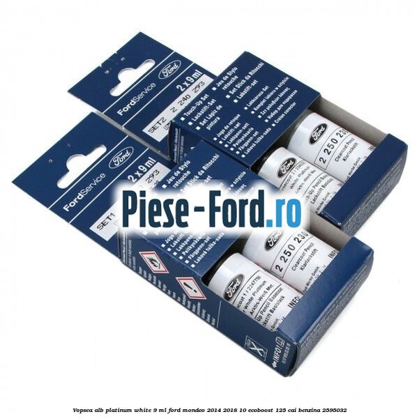 Vopsea alb Platinum White, 9 ml Ford Mondeo 2014-2018 1.0 EcoBoost 125 cai #E17362B704
