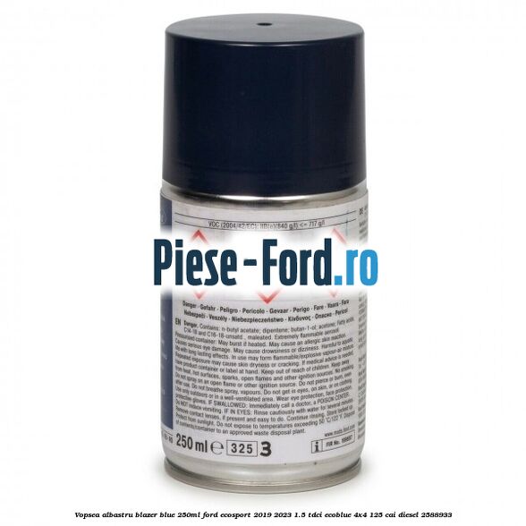 Vopsea albastru Blazer Blue, 250ml Ford EcoSport 2019-2023 1.5 TDCi EcoBlue 4x4 125 cai diesel #4C39FFCE24