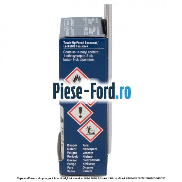 Vopsea albastru Deep Impact Blue, 9 ml Ford Mondeo 2014-2018 1.6 TDCi 115 cai diesel #C23FD5980D