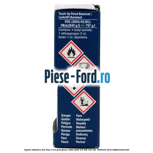 Vopsea albastru Ink Blue, 9 ml Ford Focus 1998-2004 2.0 16V 131 cai  #C70880A4C6