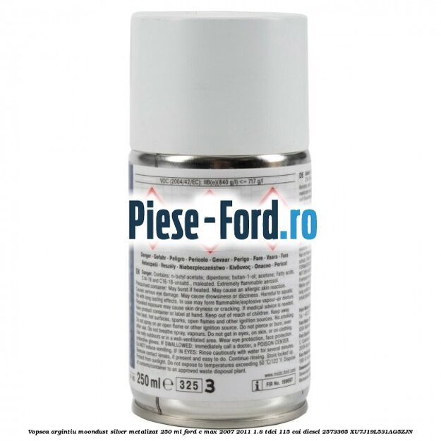 Vopsea argintiu Moondust silver metalizat, 250 ml Ford C-Max 2007-2011 1.8 TDCi 115 cai diesel #2C2AF5777A