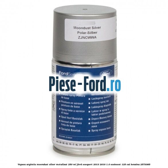 Vopsea argintiu Moondust silver metalizat, 250 ml Ford EcoSport 2013-2018 1.0 EcoBoost 125 cai #F4CEDC5D4F