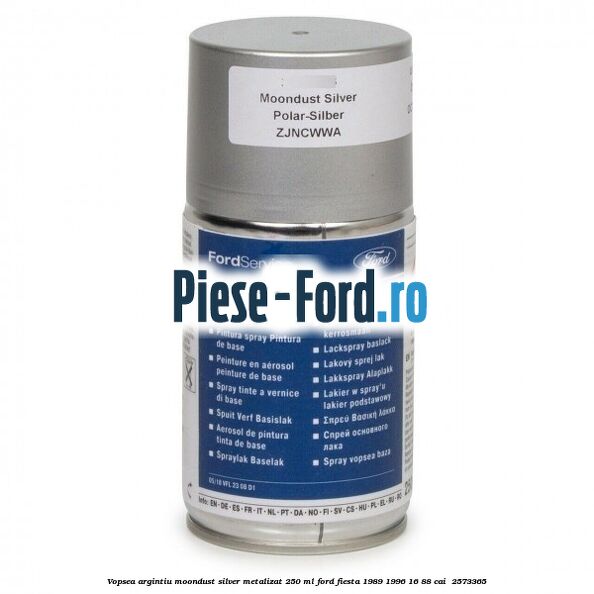 Vopsea argintiu Moondust silver metalizat, 250 ml Ford Fiesta 1989-1996 1.6 88 cai #670D9B7DBE