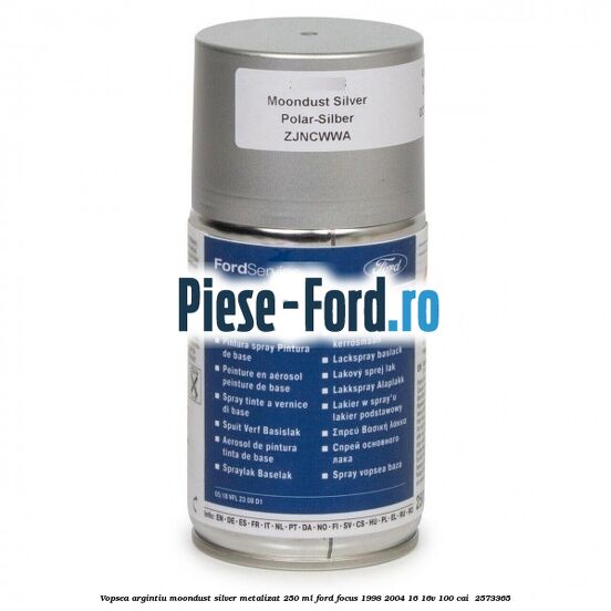 Vopsea argintiu Moondust silver metalizat, 250 ml Ford Focus 1998-2004 1.6 16V 100 cai #87B095734C