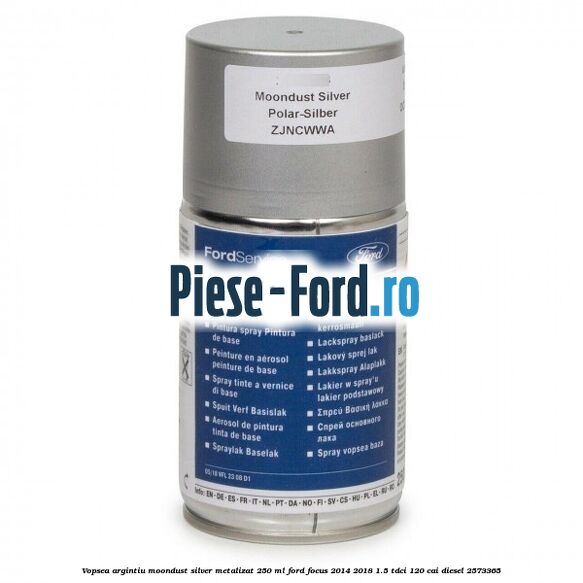 Vopsea argintiu Moondust silver metalizat, 250 ml Ford Focus 2014-2018 1.5 TDCi 120 cai