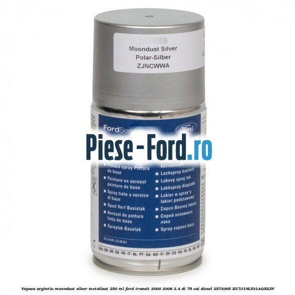 Vopsea argintiu Moondust silver metalizat, 250 ml Ford Transit 2000-2006 2.4 DI 75 cai diesel #7C78B12DC1