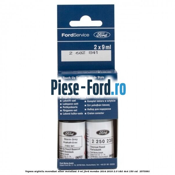 Vopsea argintiu Moondust silver metalizat, 9 ml Ford Mondeo 2014-2018 2.0 TDCi 4x4 150 cai #585A4767C3 Vopsea argintiu Moondust silver metalizat, 9 ml Ford Mondeo 2014-2018 2.0 TDCi 4x4 150 cai #585A4767C3