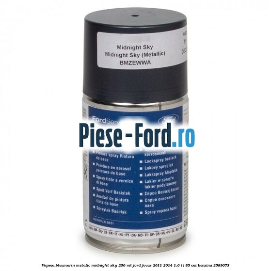 Vopsea argintiu Moondust silver metalizat, 9 ml Ford Focus 2011-2014 1.6 Ti 85 cai benzina