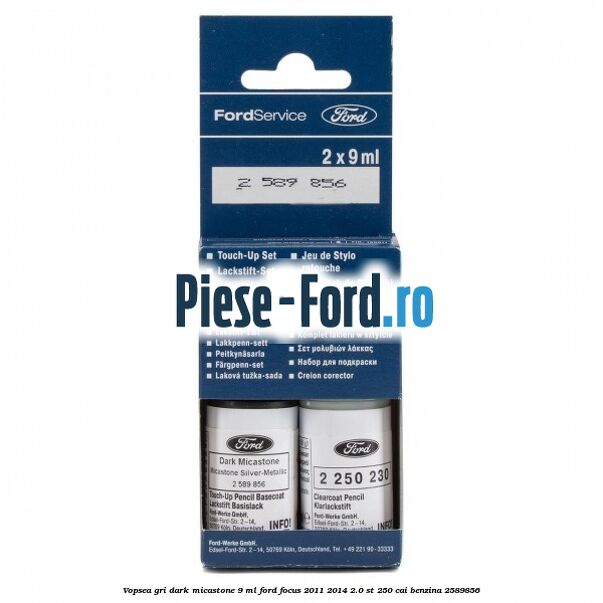 Vopsea gri Dark Micastone, 9 ml Ford Focus 2011-2014 2.0 ST 250 cai benzina