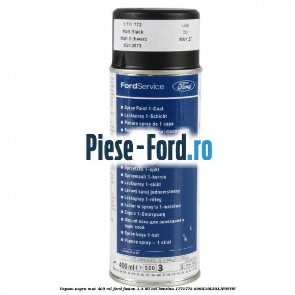 Vopsea negru mat, 400 ml Ford Fusion 1.3 60 cai benzina