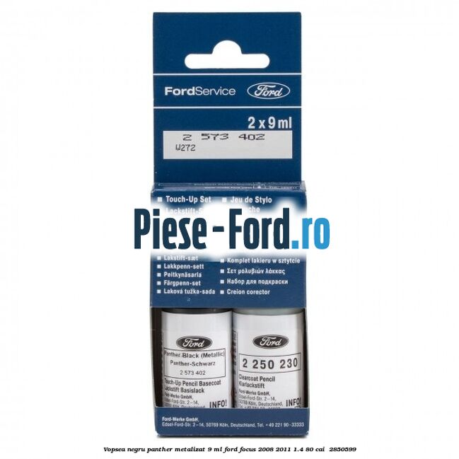 Vopsea negru Panther metalizat, 9 ml Ford Focus 2008-2011 1.4 80 cai  #8D25B32D6C