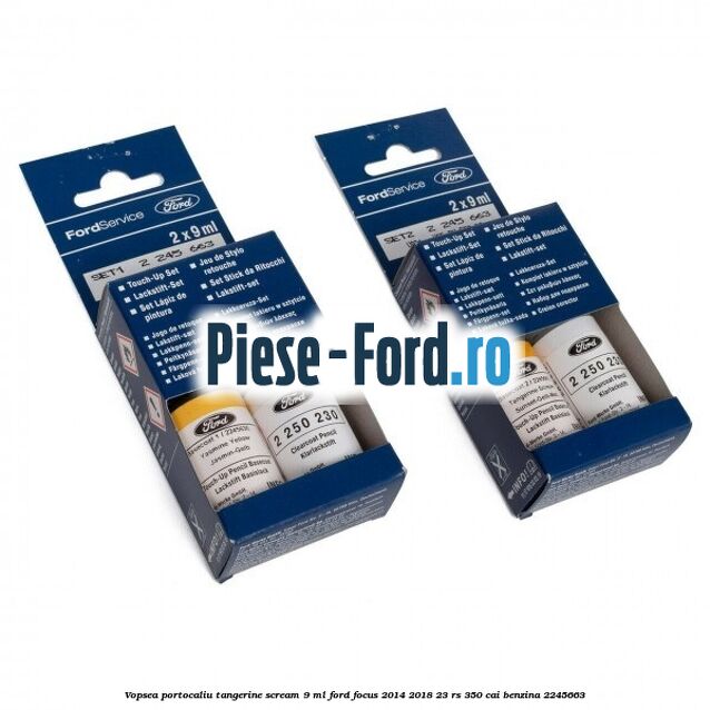 Vopsea portocaliu Tangerine Scream, 9 ml Ford Focus 2014-2018 2.3 RS 350 cai #60EE834F75