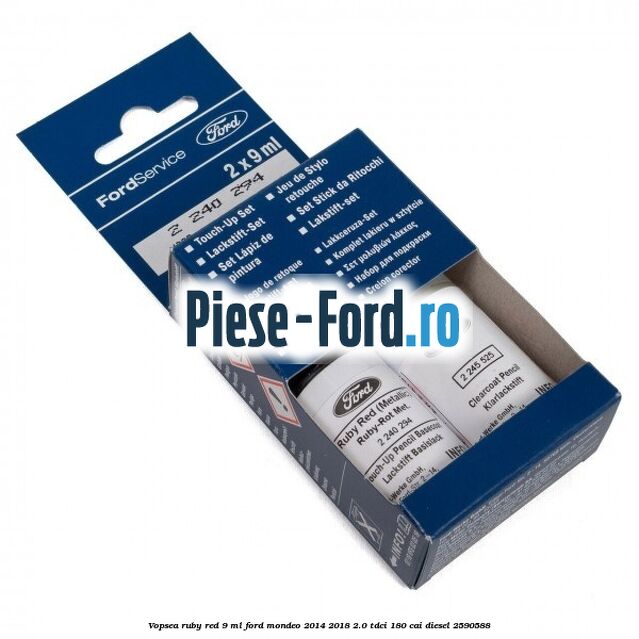 Vopsea ruby red, 9 ml Ford Mondeo 2014-2018 2.0 TDCi 180 cai #F0B0989901