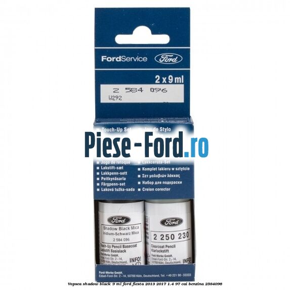 Vopsea shadow black, 250 ml Ford Fiesta 2013-2017 1.4 97 cai benzina