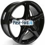 Janta aliaj 18 inch, 5 spite negru lucios