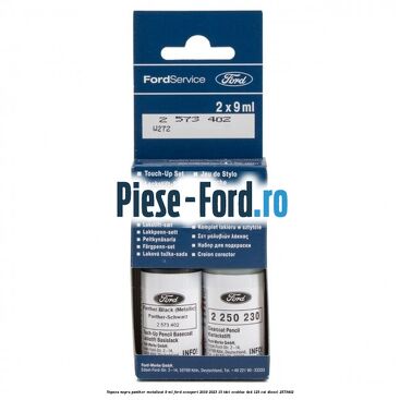 Vopsea negru Panther metalizat, 9 ml Ford EcoSport 2019-2023 1.5 TDCi EcoBlue 4x4 125 cai #7672EAABEF