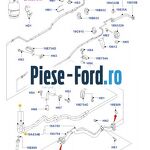 Clips cu suport conducte incalzire auxiliara Ford Transit 2006-2014 2.2 TDCi RWD 100 cai diesel