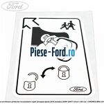 Eticheta avertizare protectie incuietoare copii dreapta spate Ford Mondeo 2000-2007 1.8 SCi 130 cai #209A8EA603