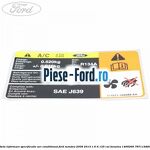 Eticheta informare siguranta incuietoare copil usa spate Ford Mondeo 2008-2014 1.6 Ti 125 cai benzina