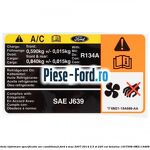 Eticheta informare siguranta incuietoare copil usa spate Ford S-Max 2007-2014 2.5 ST 220 cai benzina