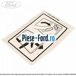 Eticheta instructiuni iesire siguranta geam BUS Ford Transit 2019-2023 2.0 EcoBlue 105 cai #FA9C2F7F73