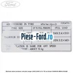 Eticheta informare valori presiune circuit frana Ford Ranger 2002-2006 2.5 D 78 cai diesel