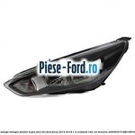 Far stanga halogen, fundal negru cu DRL Ford Focus 2014-2018 1.5 EcoBoost 182 cai benzina