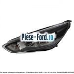 Far stanga halogen, fundal negru cu DRL Ford Focus 2014-2018 1.6 TDCi 95 cai diesel
