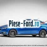 Geam custode spate dreapta, 4 usi berlina, cu ornament cromat Ford Focus 2011-2014 1.6 Ti 85 cai benzina