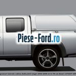 Hard top, cu geamuri laterale glisante pentru cabina extinsa Ford Ranger 2002-2006 2.5 D 78 cai diesel